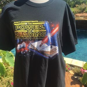 Reading T-Shirt.  Star Wars teacher librarian read